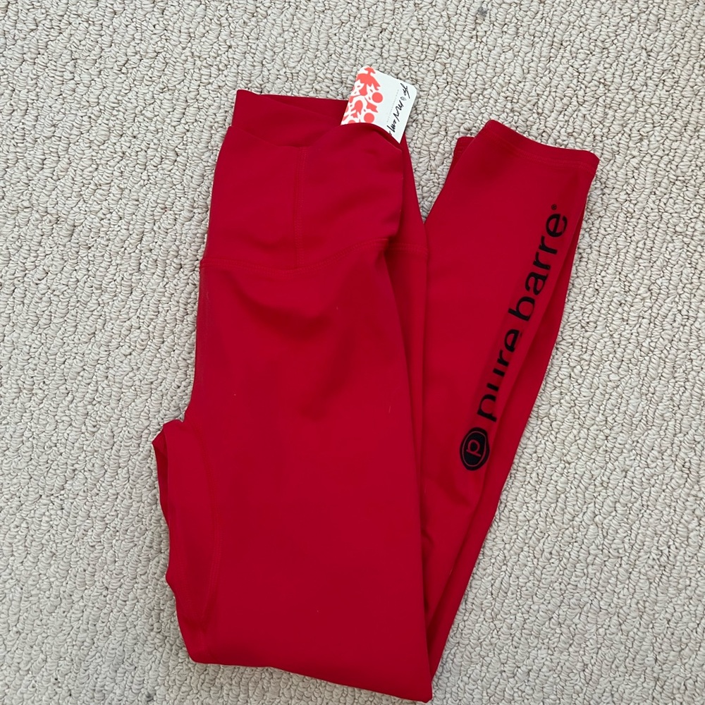 Free People Movement x Pure Barre - Never Better Red Leggings